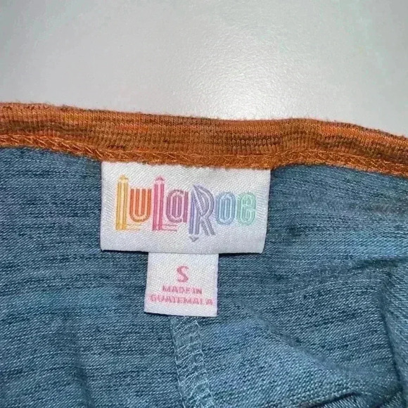 Lularoe Dress for Women Size S Blue & Orange / High Low Design/ Short Sleeve - Picture 8 of 12